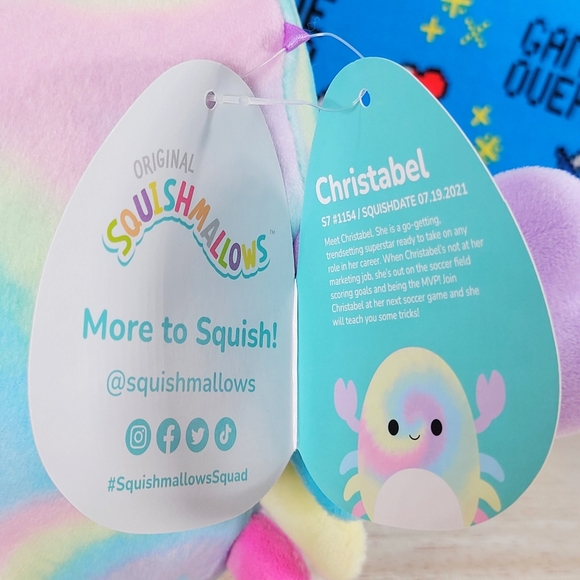 Squishmallow Christabel the Crab 7" UltraSoft Stuffed Sealife Squad Toy Plush - Picture 10 of 11